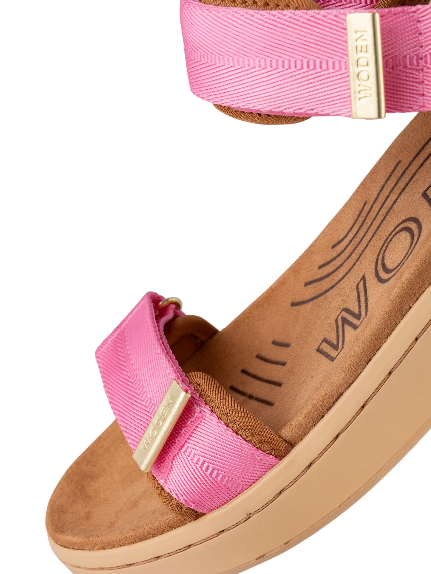 Line Sandal, Aurora Pink, Woden