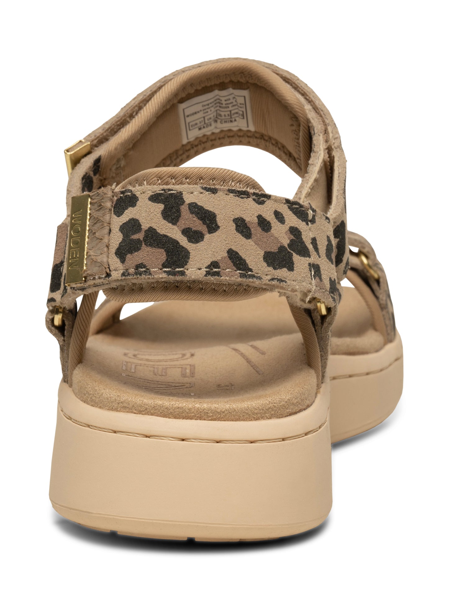 Line Sandal Suede Leopard