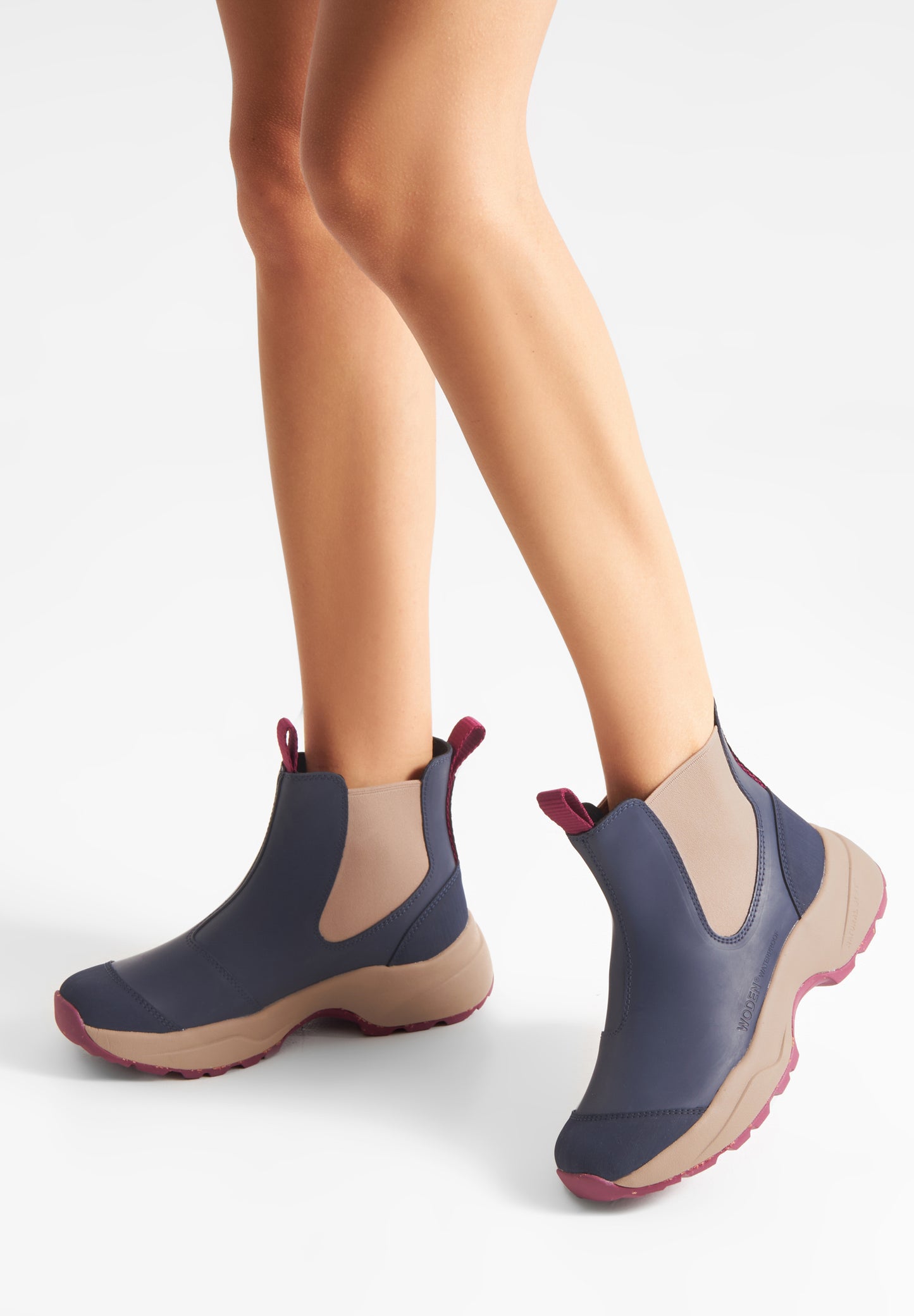 Siri Waterproof Gummistøvle (Dark Navy/Taupe)