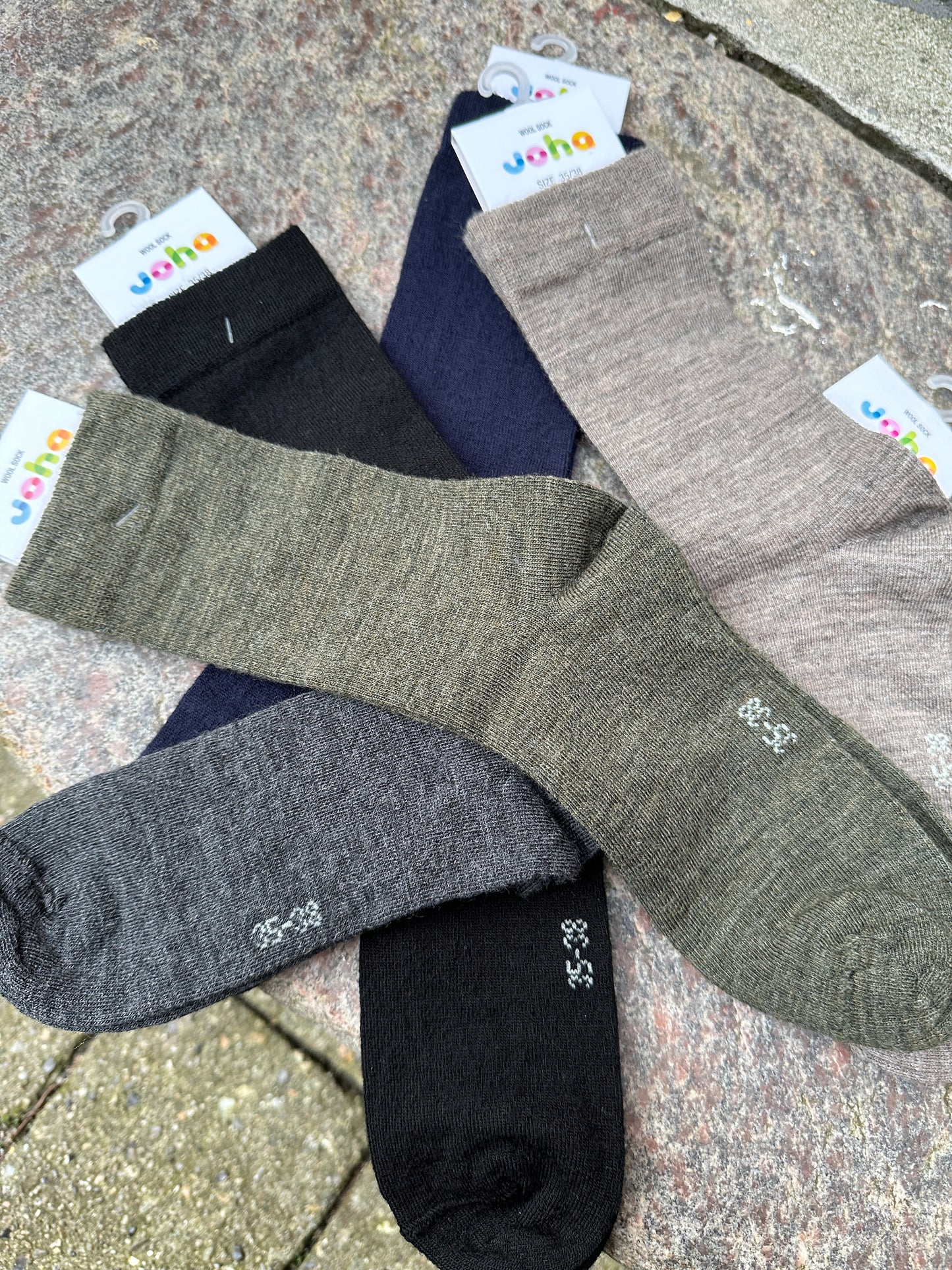 Uldstrømper, Navy, Joha