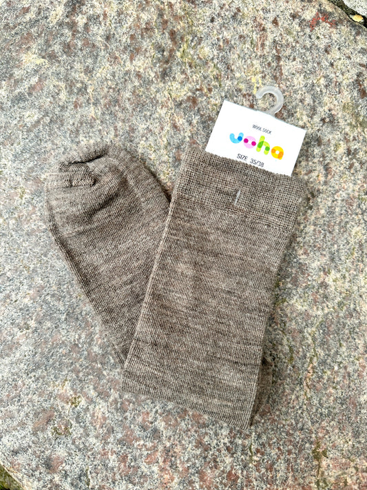 Uldstrømper, Brown, Joha