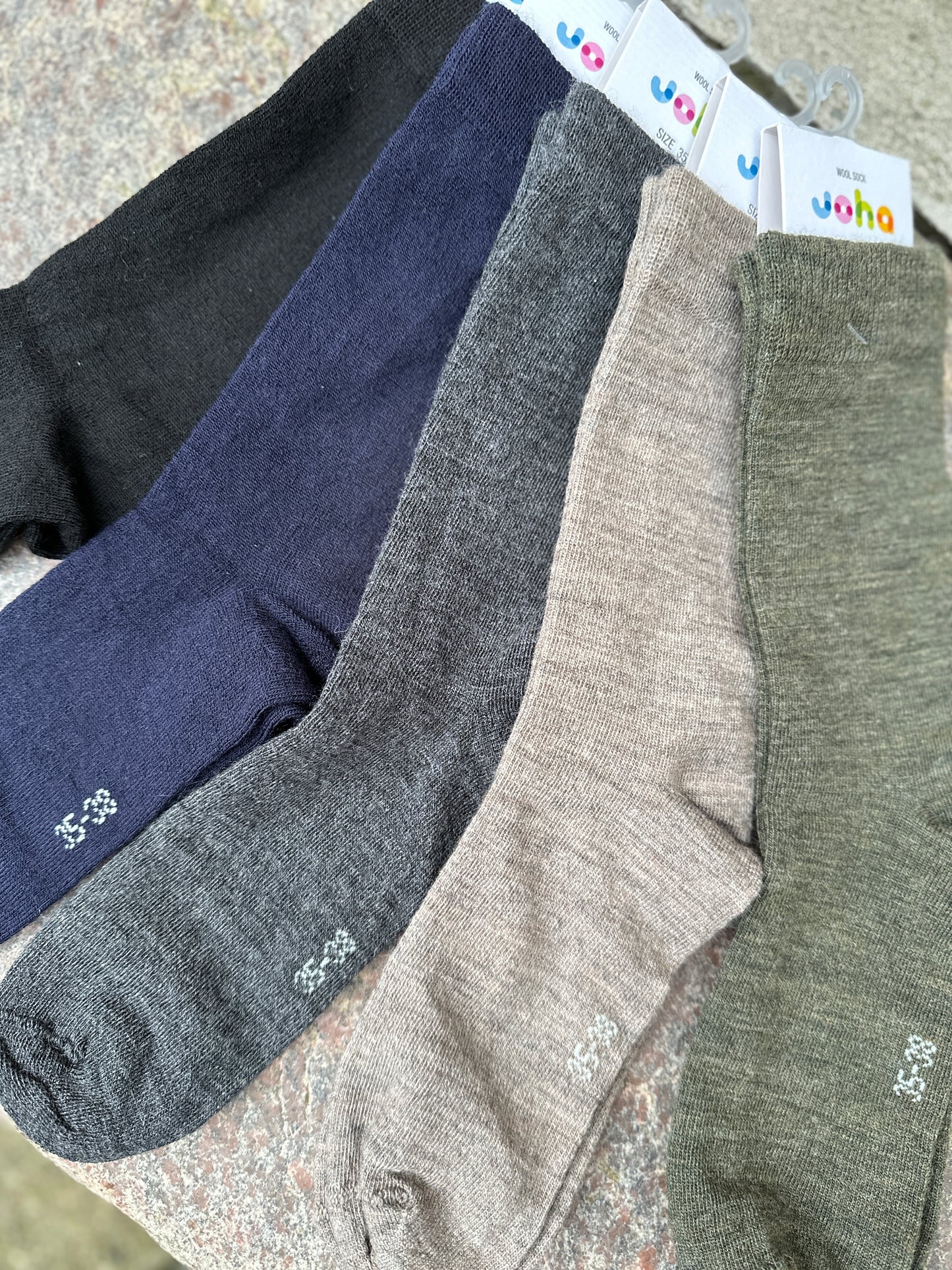 Uldstrømper, Dark Grey, Joha