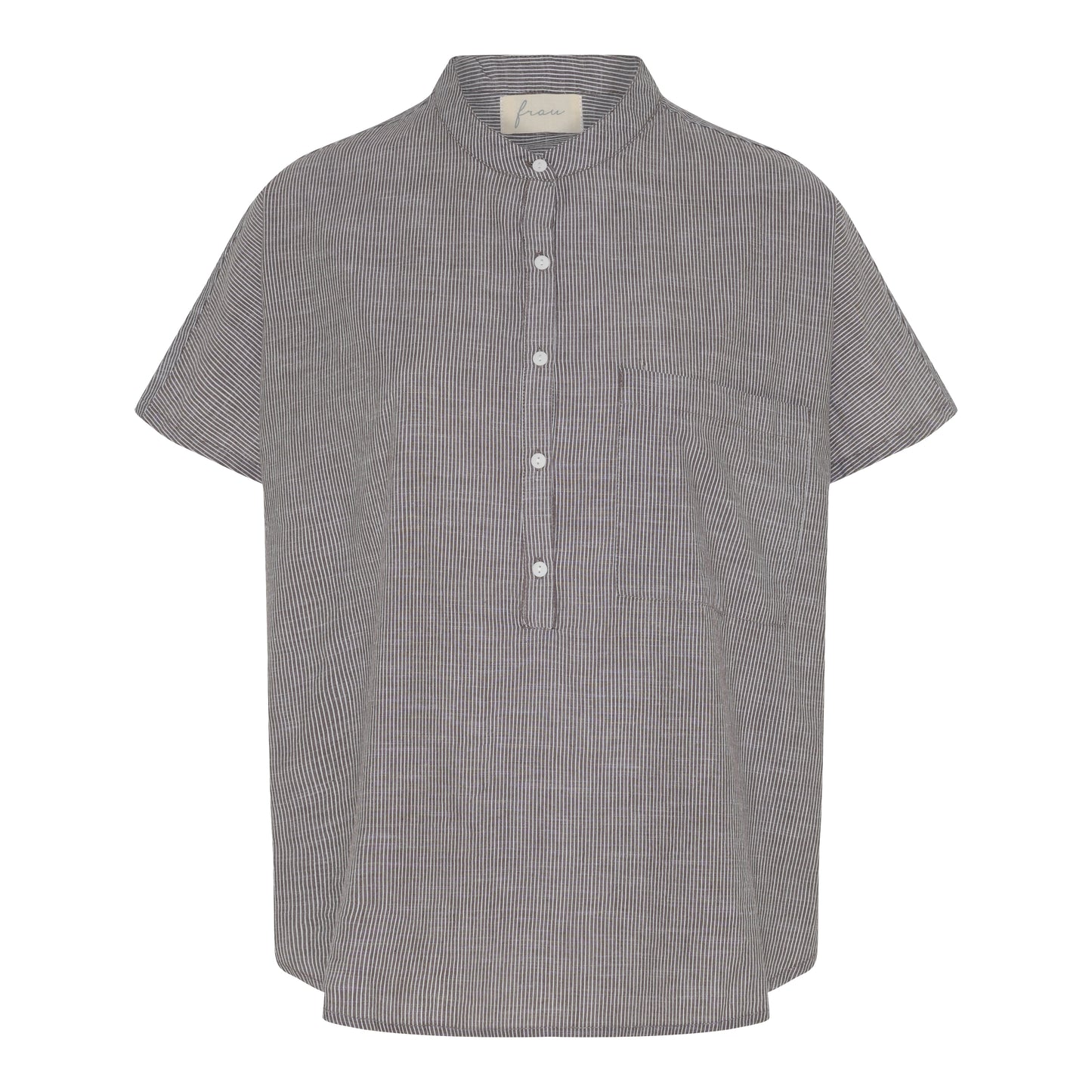 Kort ærmet skjorte Coffee Quartz stripe