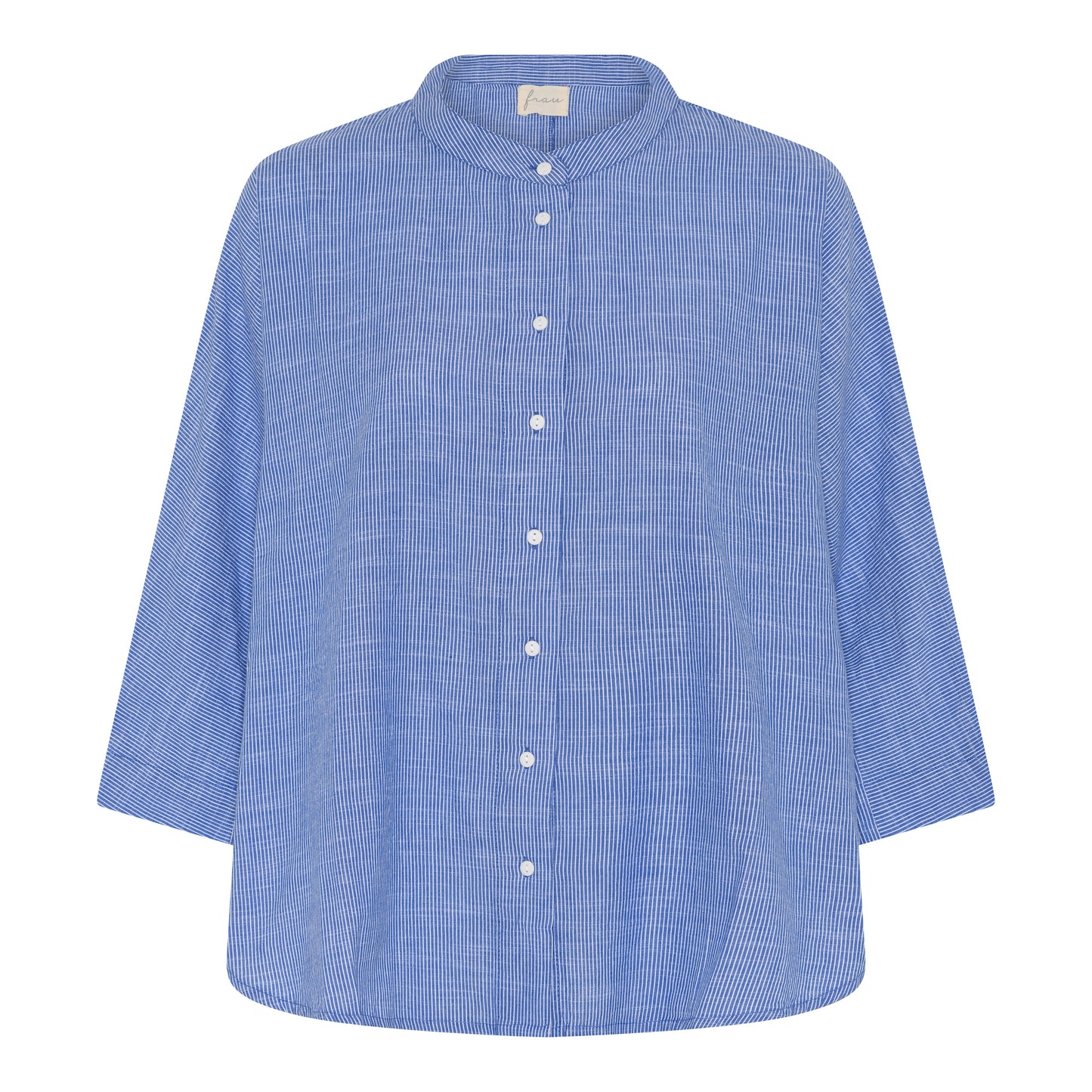 Seoul Short Shirt Medium blue stripe