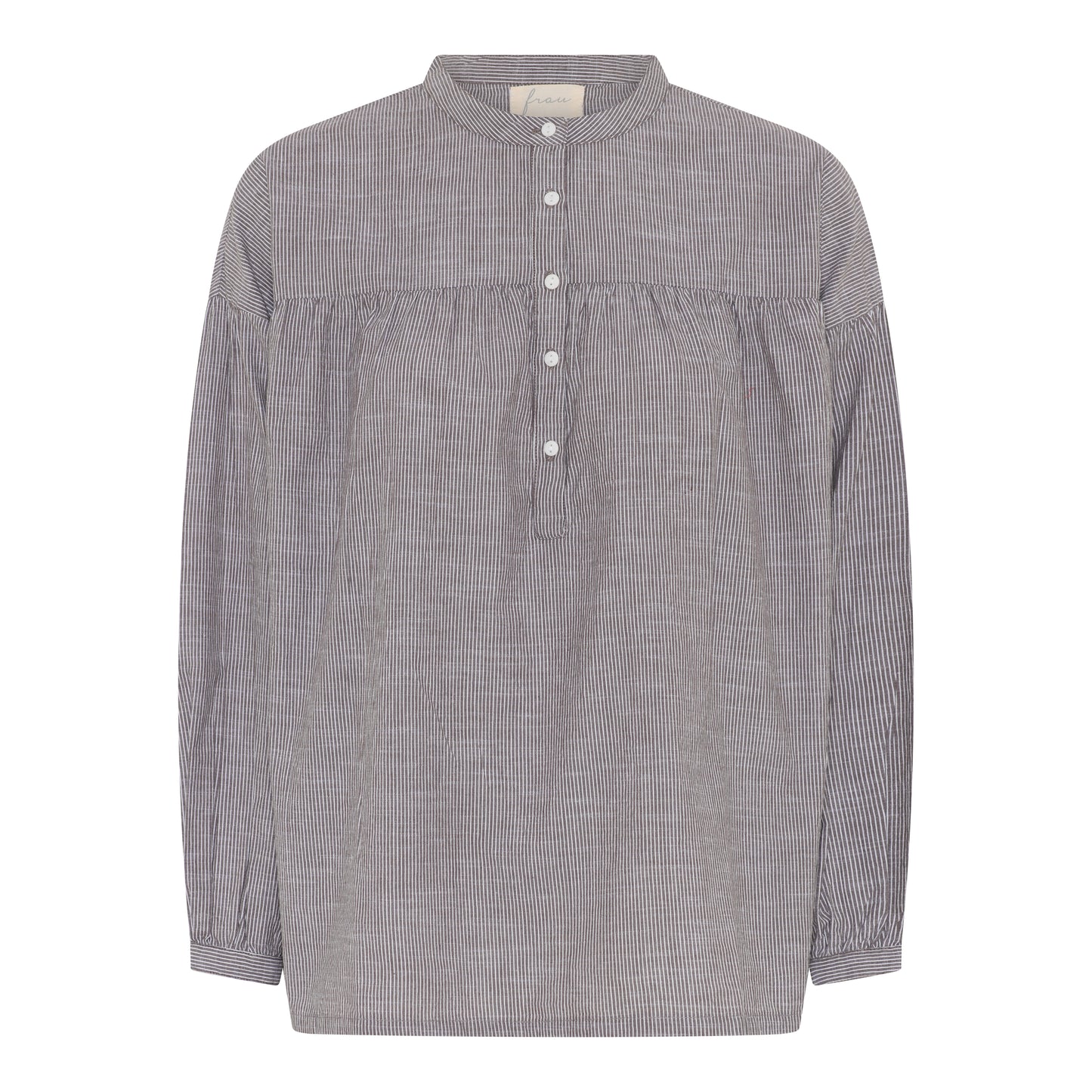 Paris LS Shirt Coffee quartz stripe