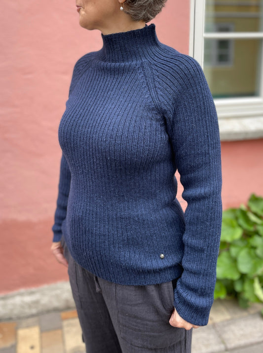 Erica Rib Sweater, Navy, Esencia