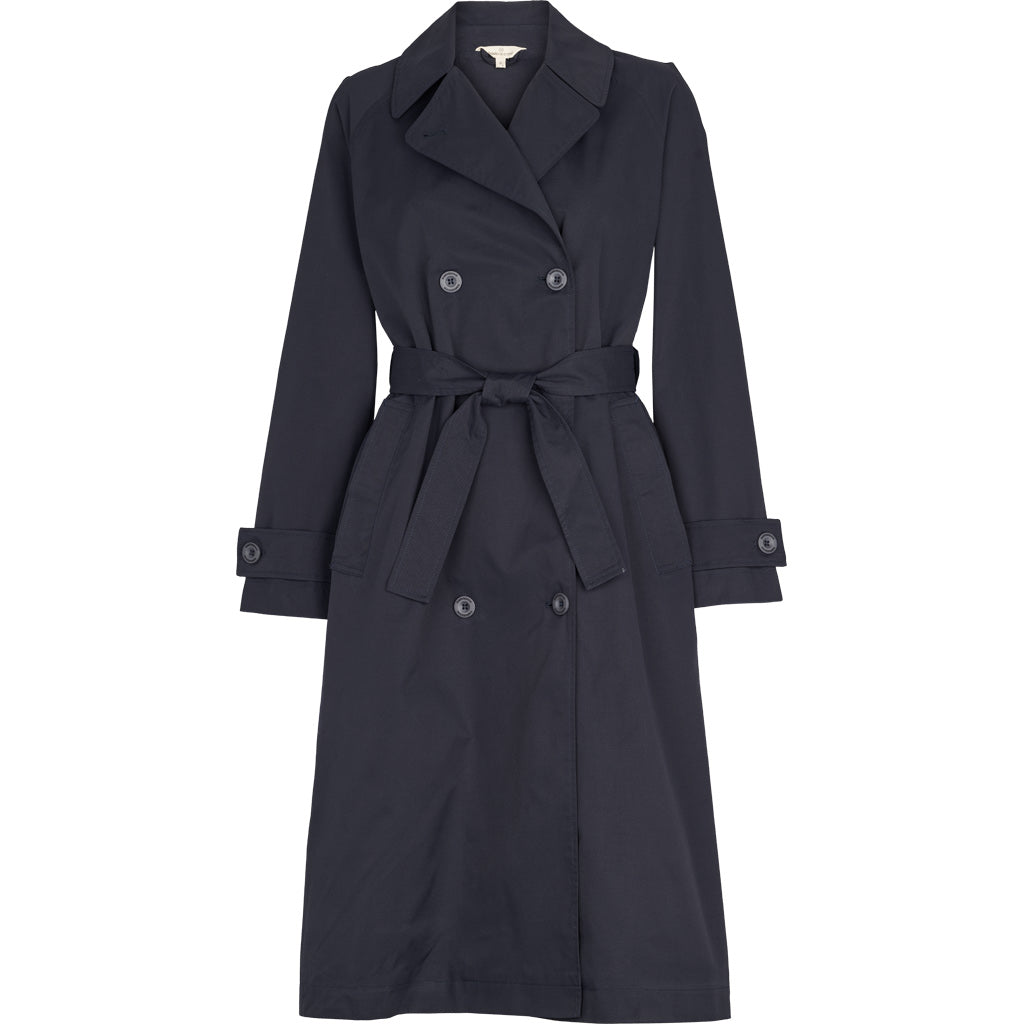 Mørkeblå Trenchcoat