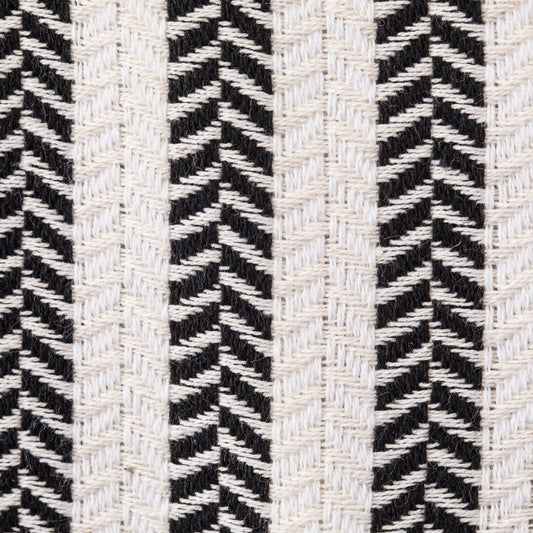 Stripe gæstehåndklæde (sort)