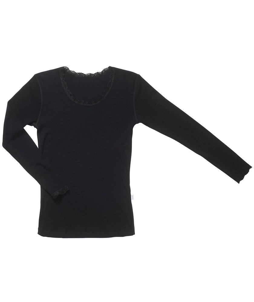 Sort ulrtrøje til damer