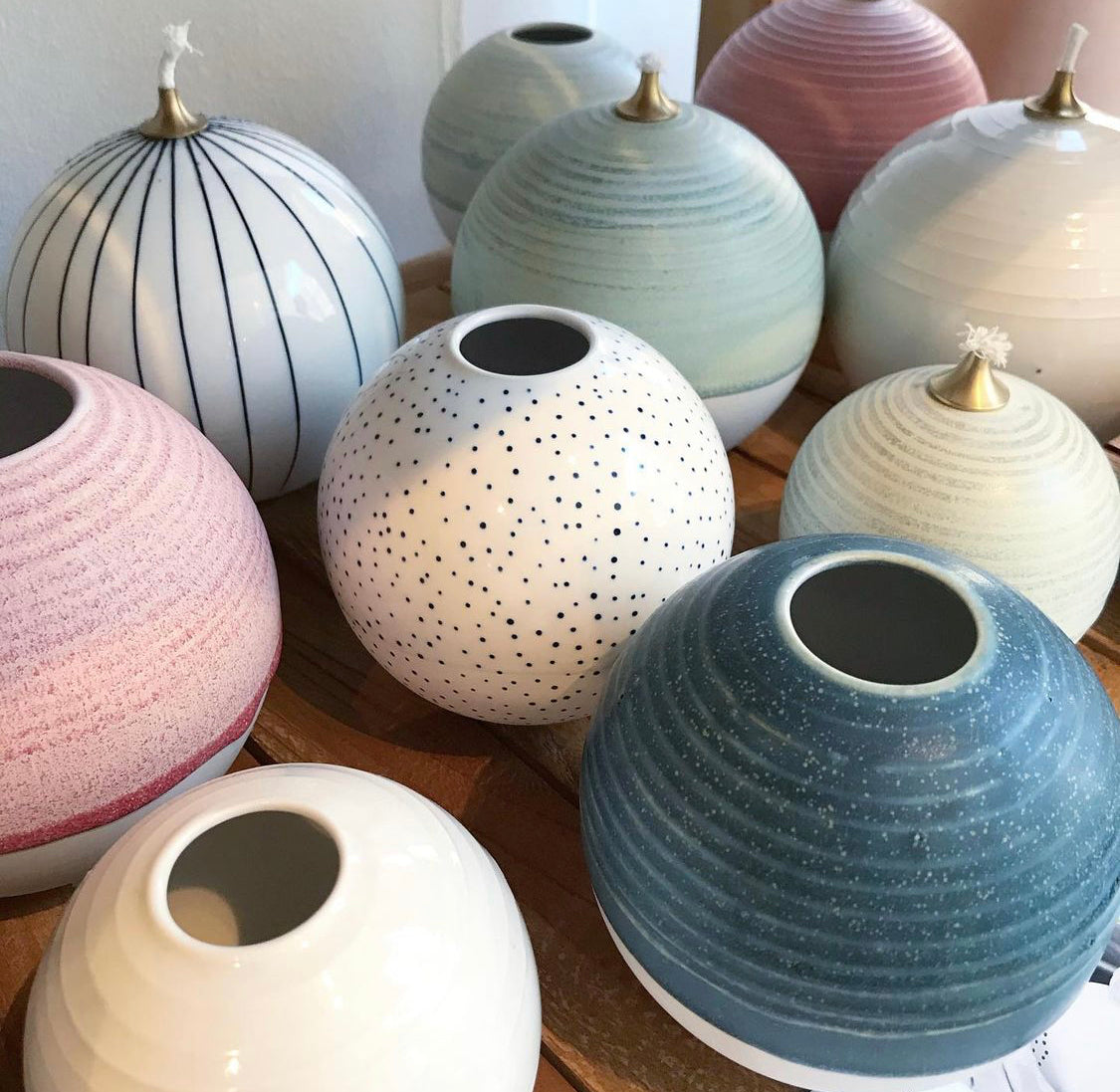 Kuglevaser støvet blå