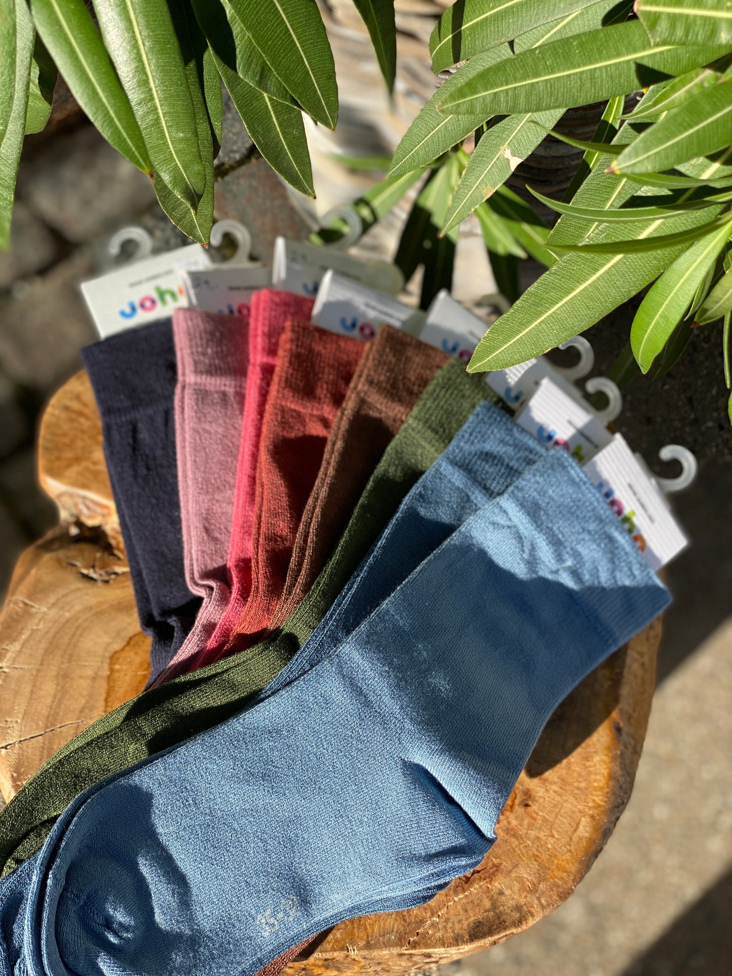 Bambusstrømpe, Light Blue, Joha