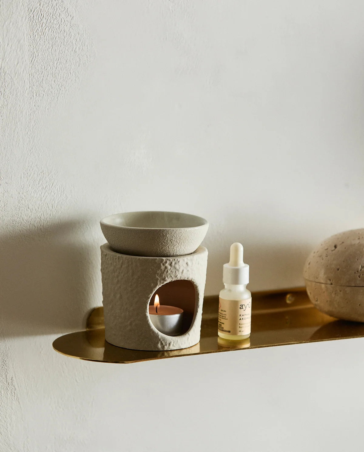 Aroma Brænder, Keramisk, Råhvid, Ayu