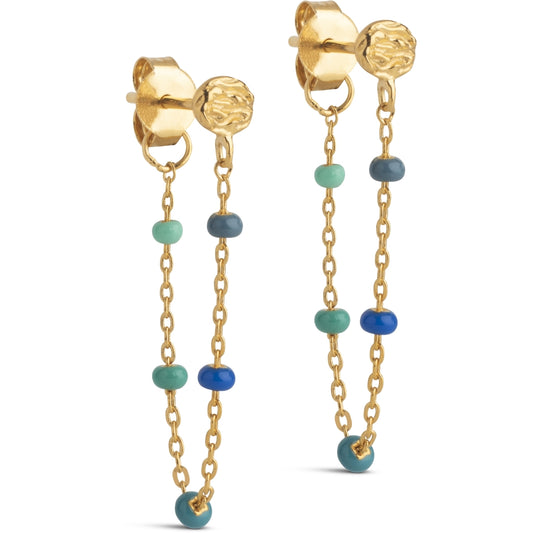 Ørering 'Lola' Atlantic, Gold Plated, Enamel