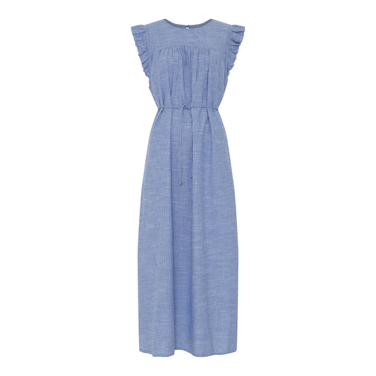 Stockholm SL Long Dress MEDIUM BLUE STRIPE