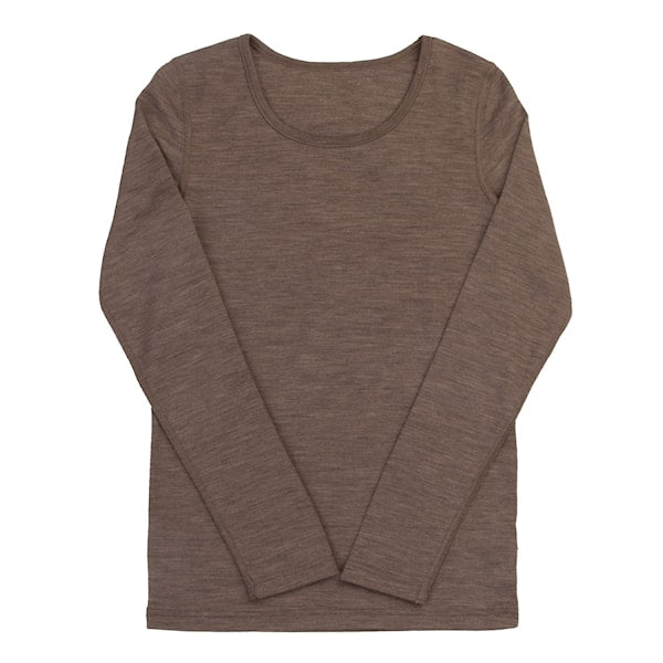 Bluse, Wool/Silk, Brun, Joha