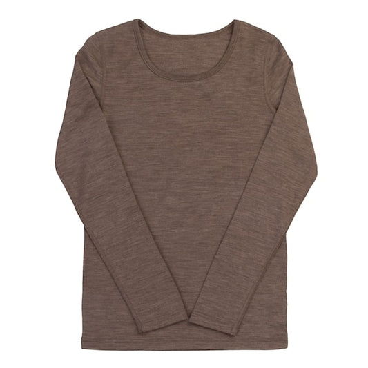 Bluse, Wool/Silk, Brun, Joha