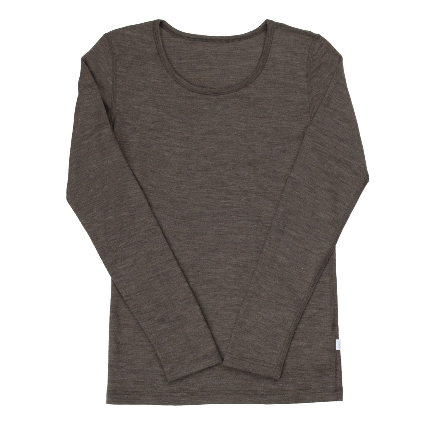 Bluse, Wool/Silk, Brun Melange, Joha