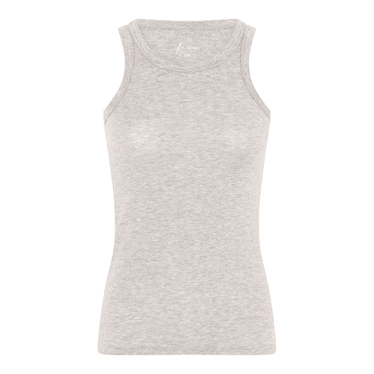 Lucca Tank Top, Light Beige Melange, Frau