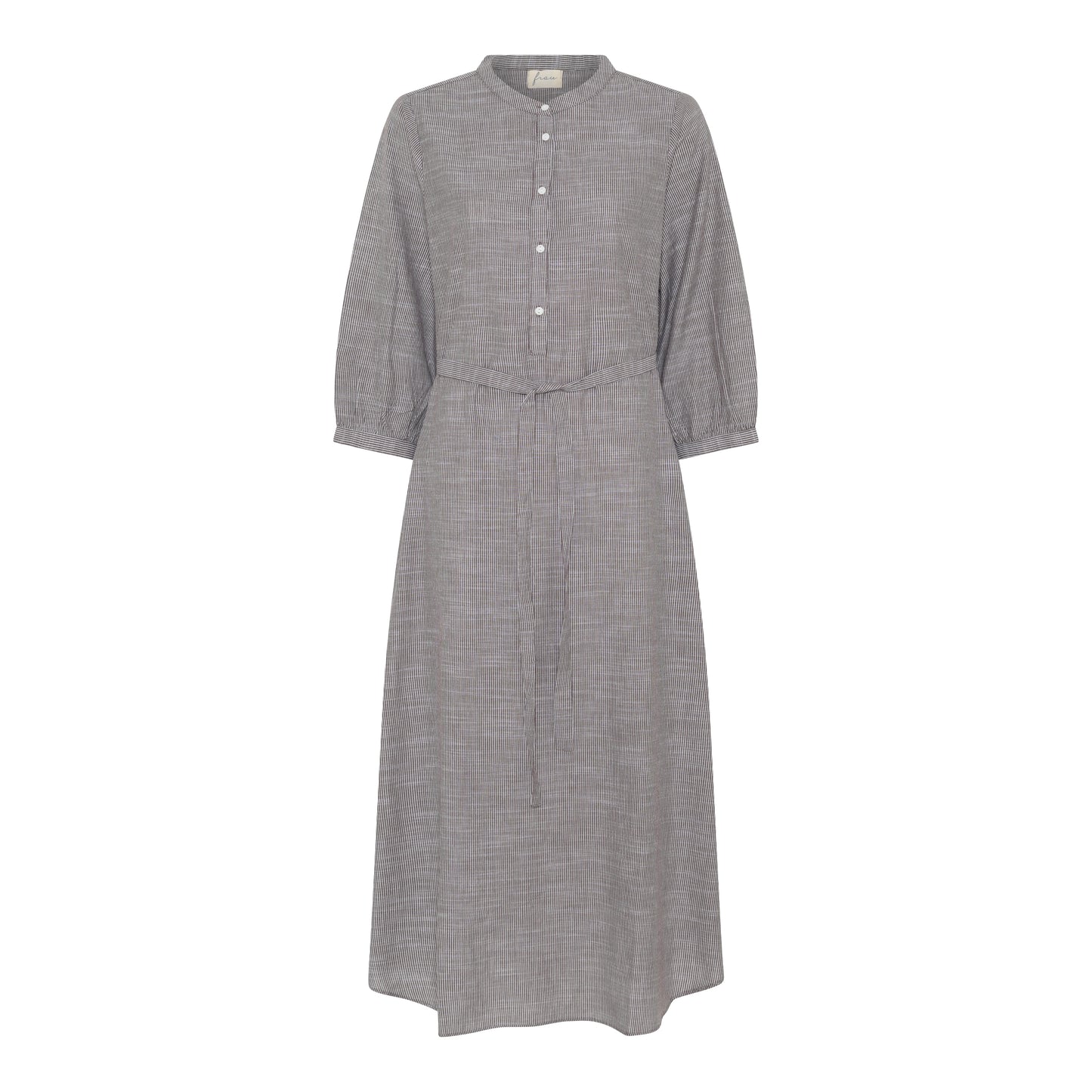 Madrid Dress (coffee quartz stripe)
