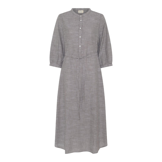 Madrid Dress (coffee quartz stripe)
