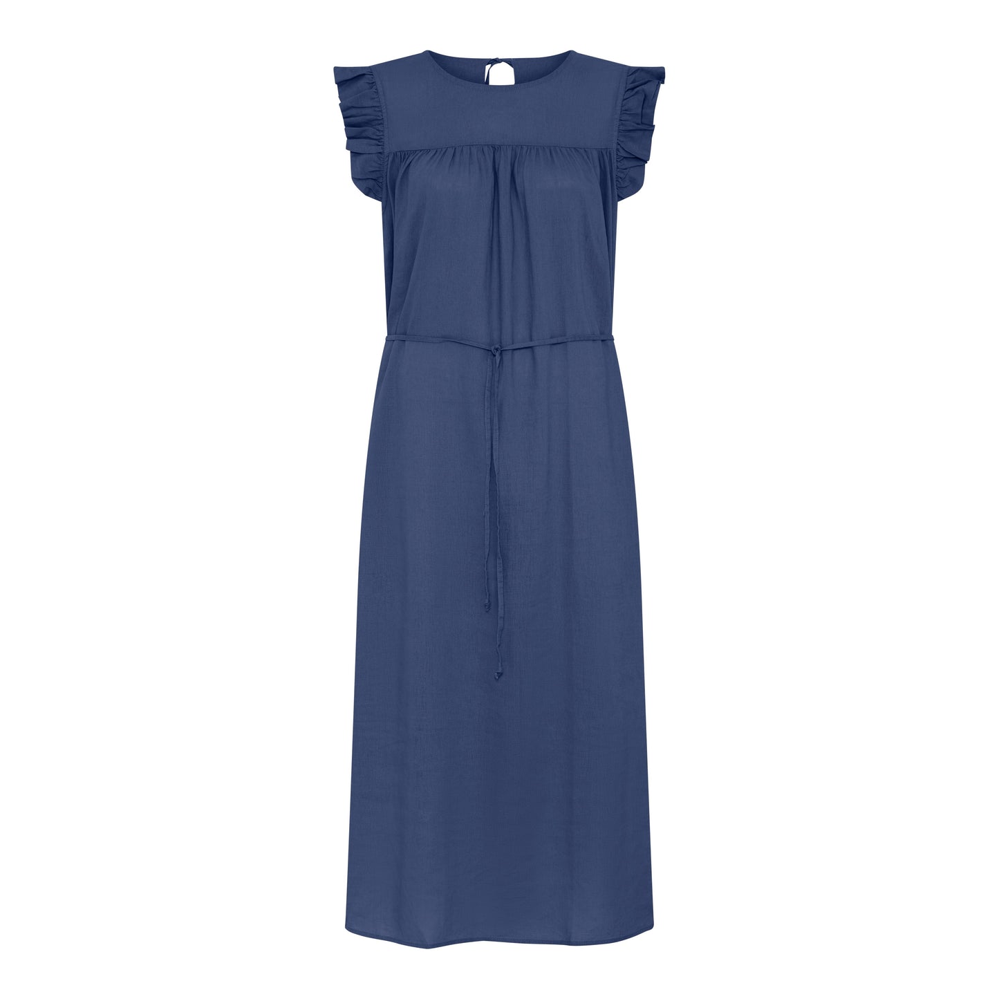Stockholm Linen Long Dress, Deep Cobolt, Frau