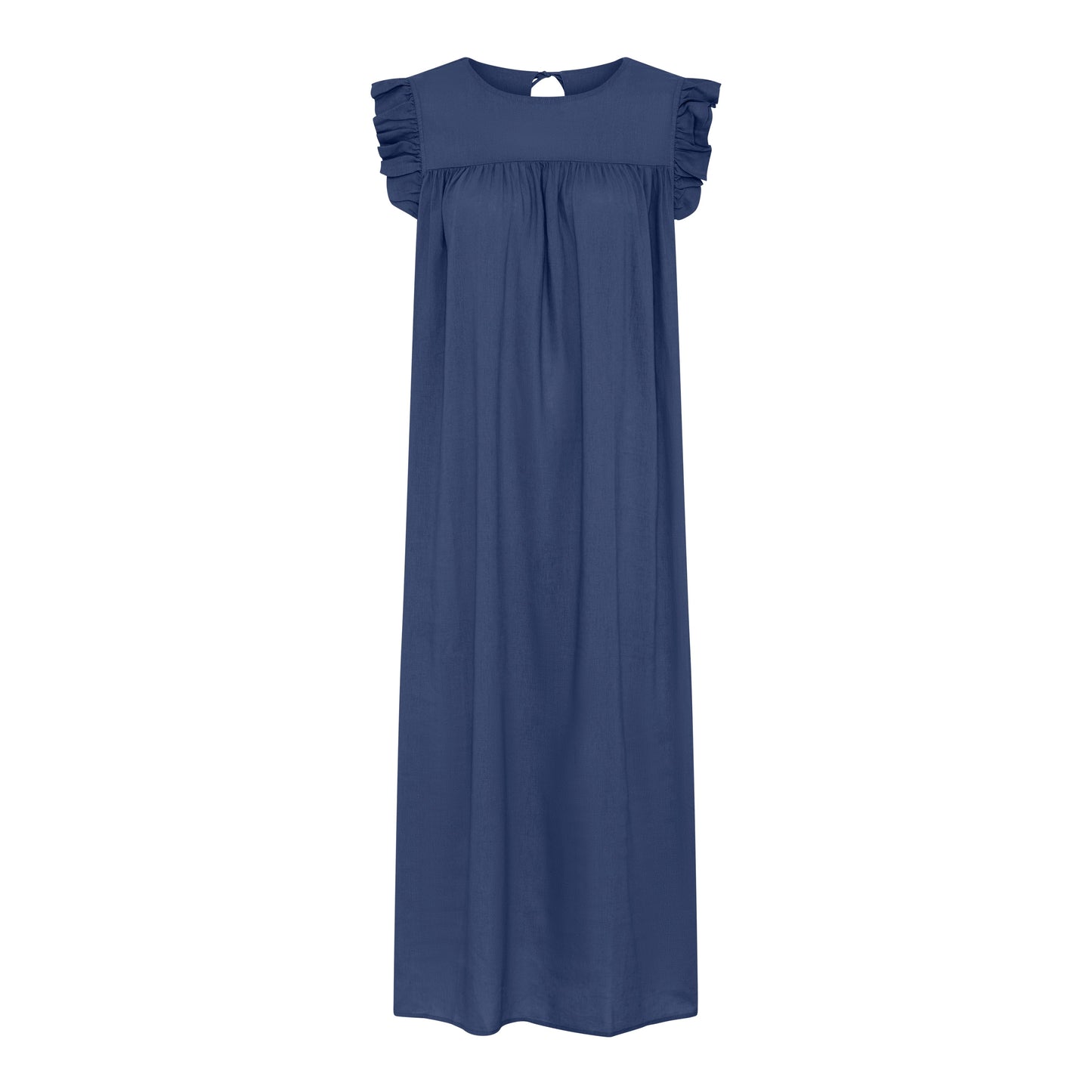 Stockholm Linen Long Dress, Deep Cobolt, Frau