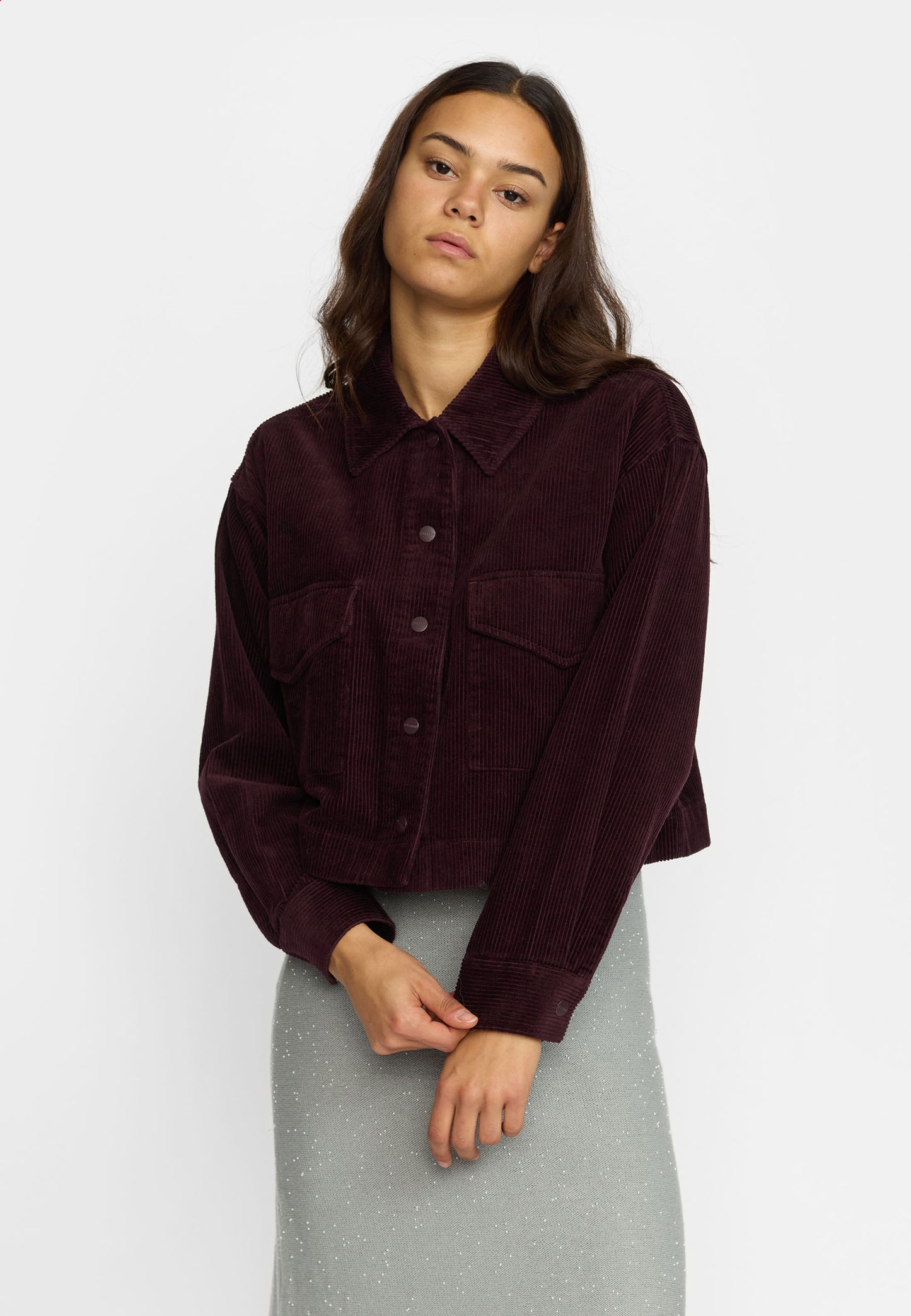 Cropped Jakke, Burgundy, Selfhood