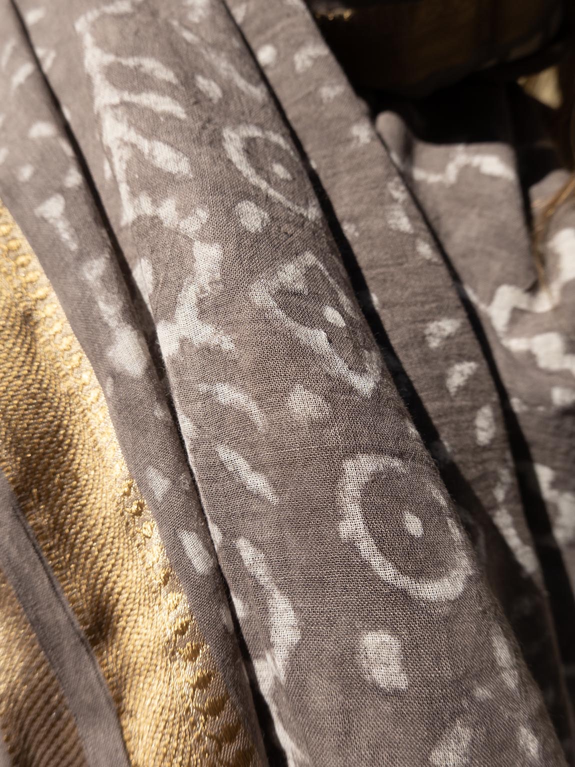 Bagru Scarf, Brown Grey, Craft Sisters