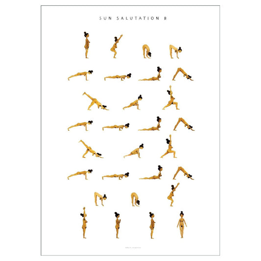 Plakat: Sun Salutation Golden (B)