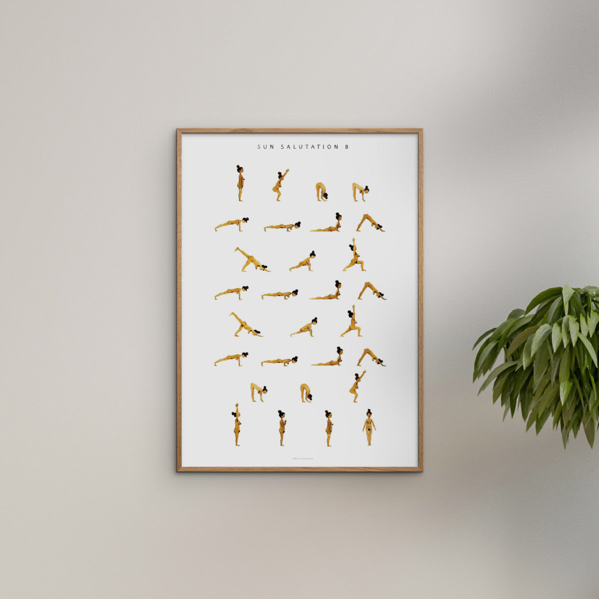 Plakat: Sun Salutation Golden (B)