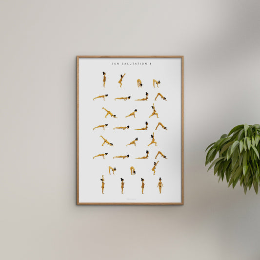 Plakat: Sun Salutation Golden (B)