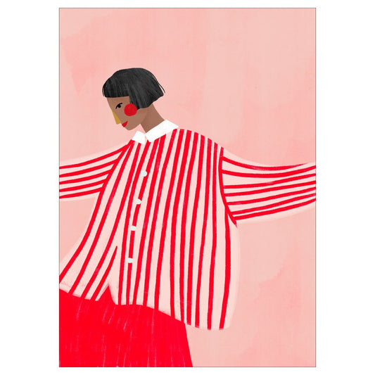 Plakat: The woman with the red stripes