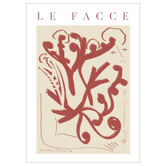 Plakat: Le Facce (red)