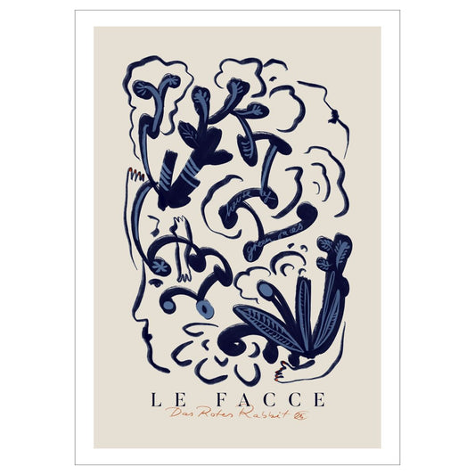 Plakat: Le Facce (blue)