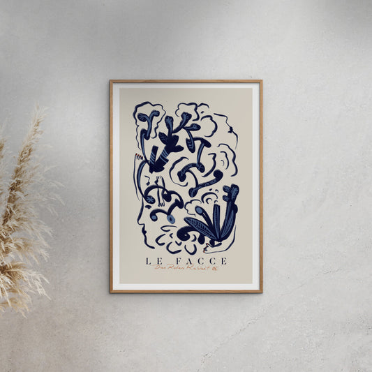 Plakat: Le Facce (blue)