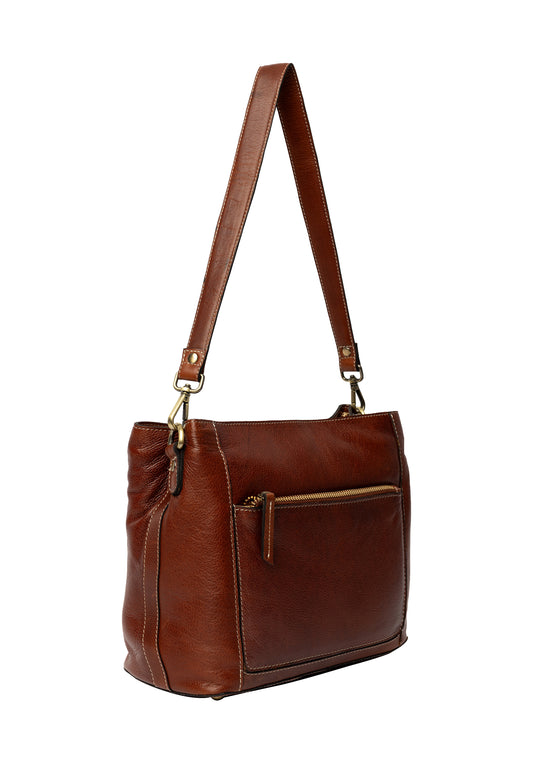 Myra Small, Skuldertaske, Cognac, Re:designed