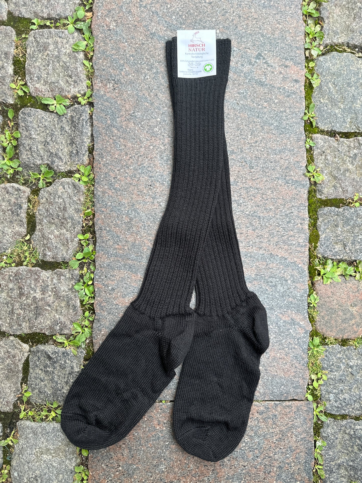 Knæstrømpe uld (black)