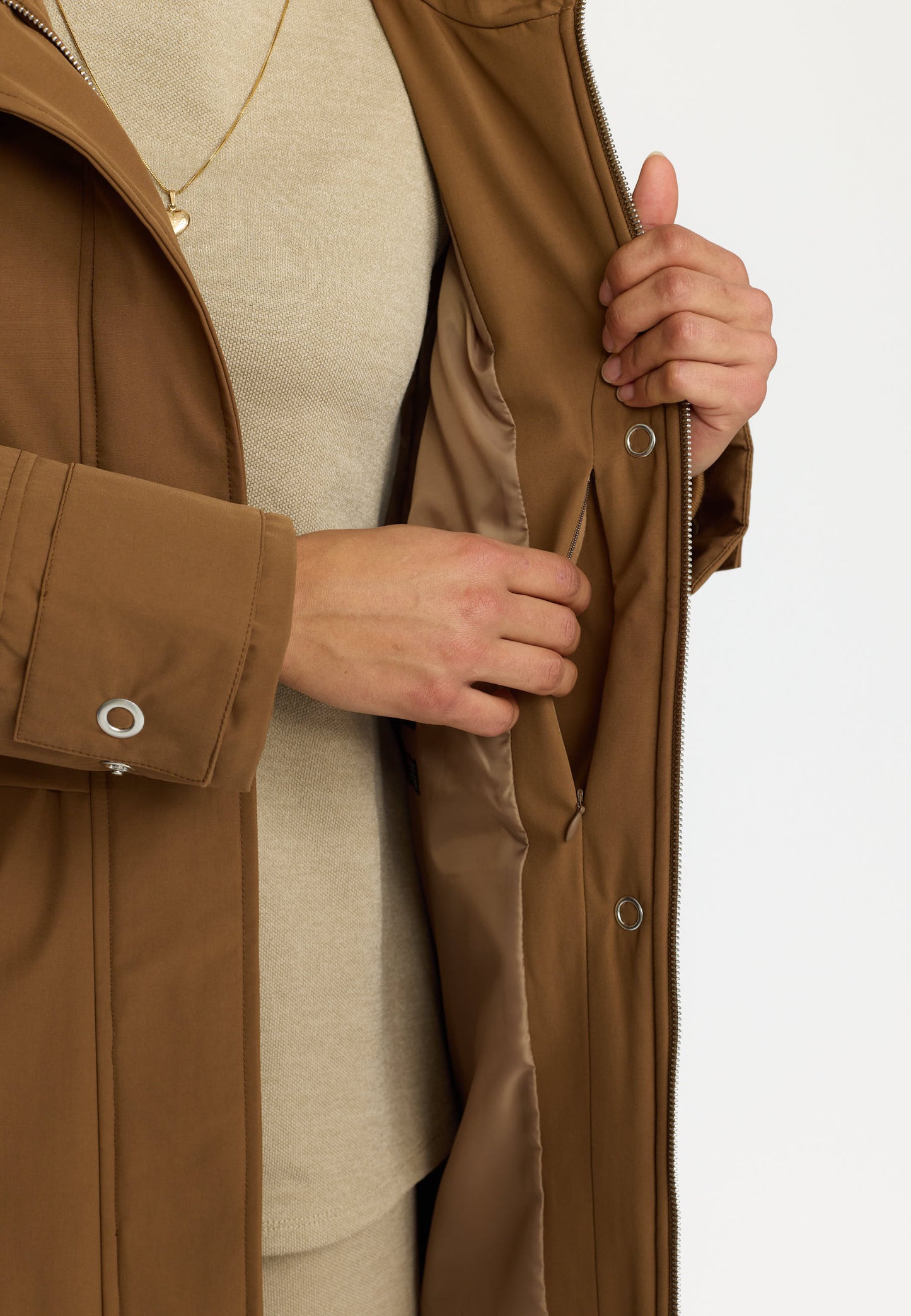 Parka Coat, Brown, Selfhood