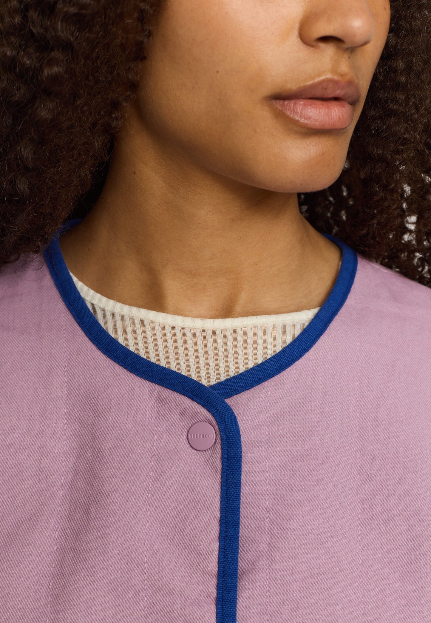 Quiltet Block Jacket, Light Purple, Selfhood