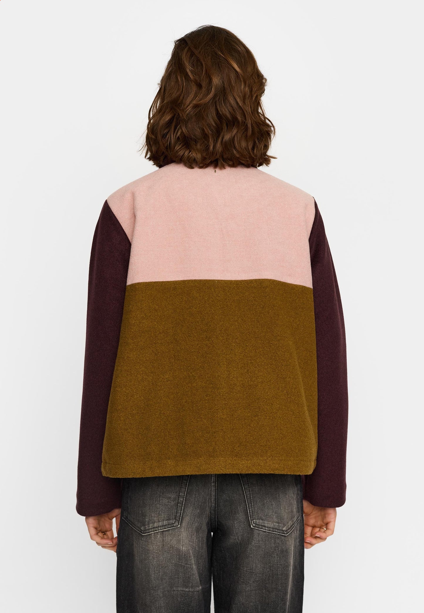 Quiltet Block Jacket, Burgundy, Selfhood