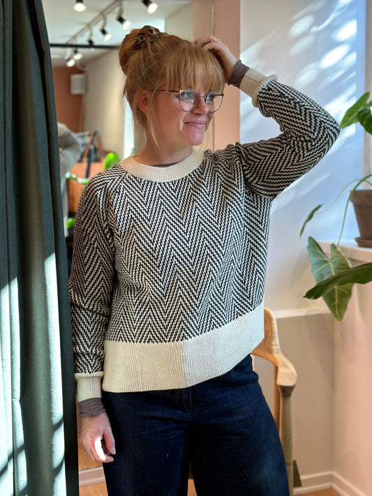 Nao Sweater IVORY/CHARCOAL