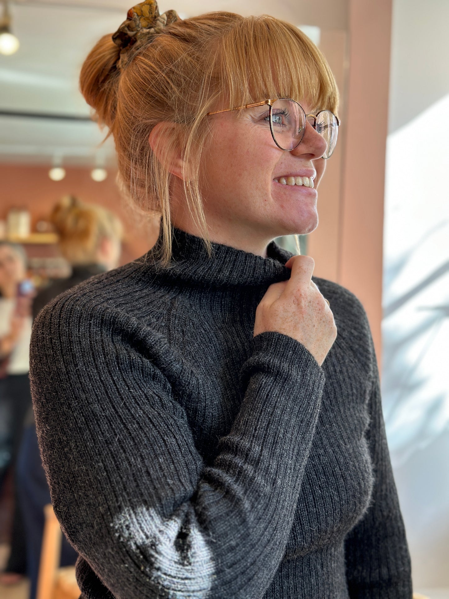 Erica Rib Sweater CHARCOAL