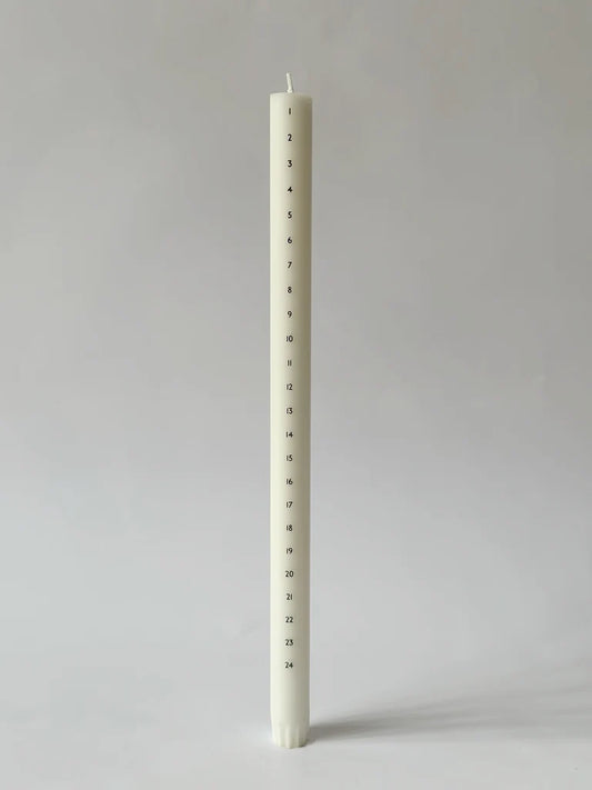 Kalenderlys Ø2,2 cm, Sort, Åbenlys