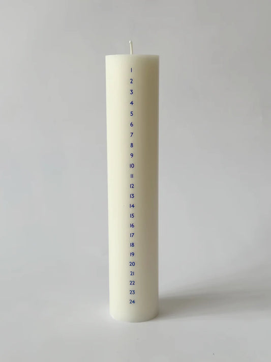 Kalenderlys Ø5 cm, Blå, Åbenlys