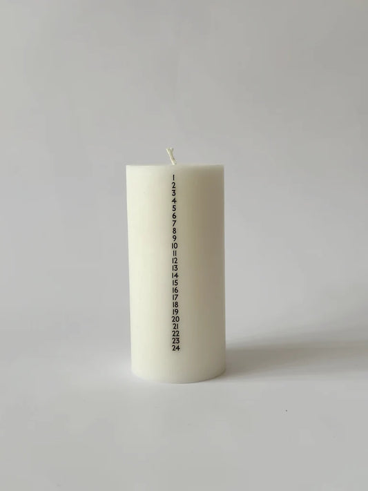 Kalenderlys Ø7 cm, Sort, Åbenlys