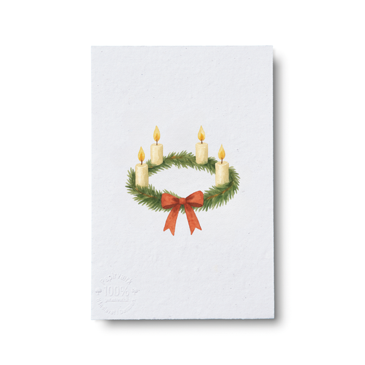 Adventskrans, A7 dobbeltside, Papirværk