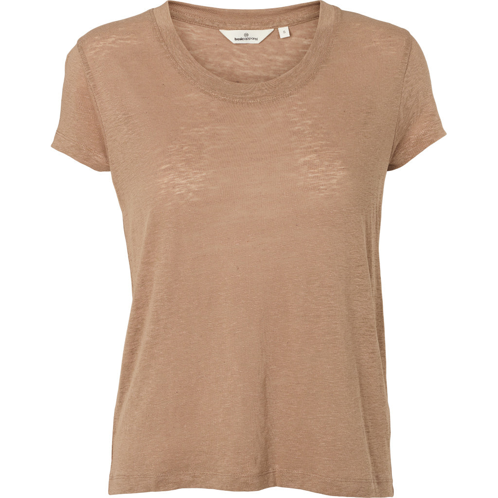 Ashly SS Linen Tee, Portobella, Basic Apparel