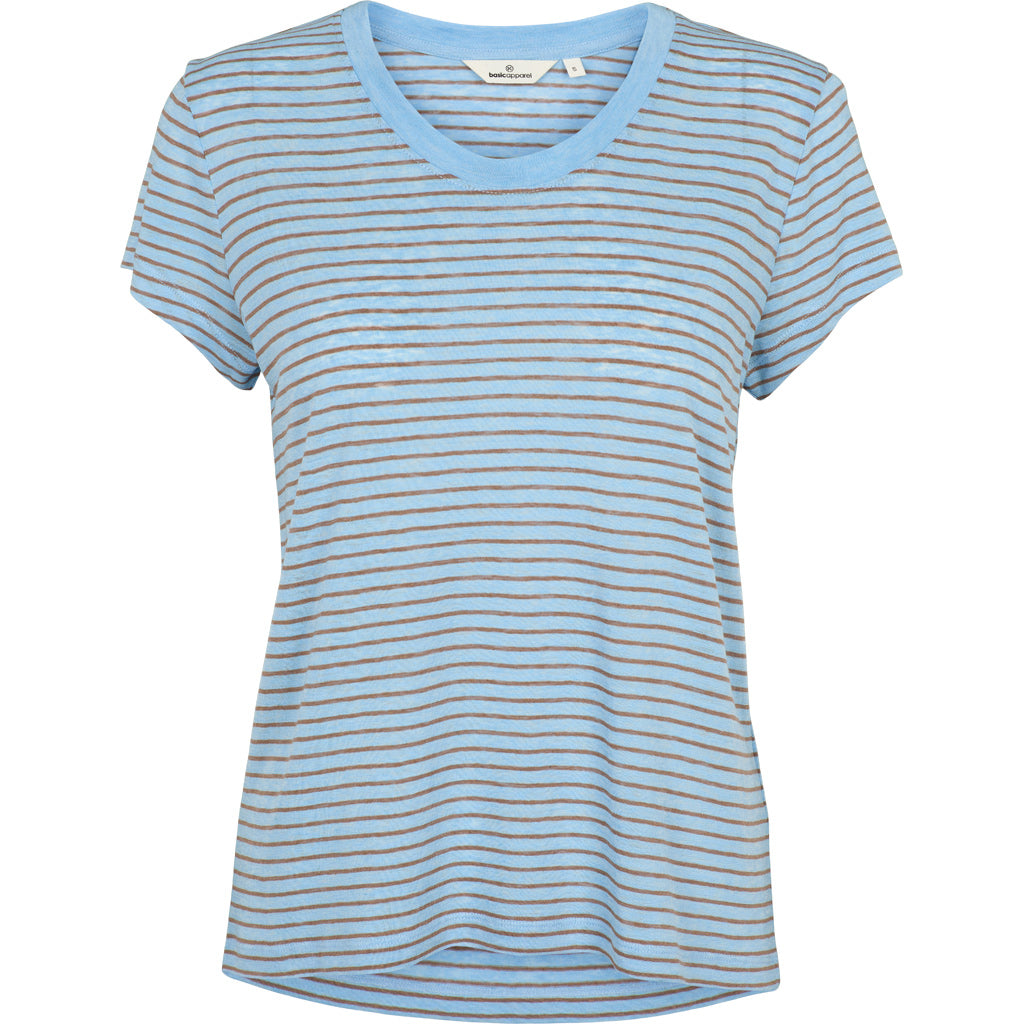 Ashly SS Linen Tee, Dutch Canal Portobella, Basic Apparel