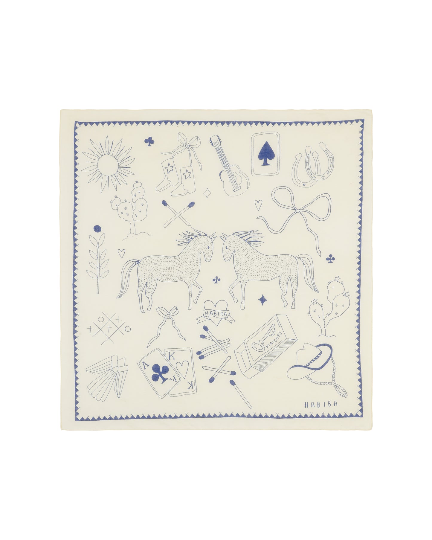 Bandana Polly Solo, Japan Blue, Habiba