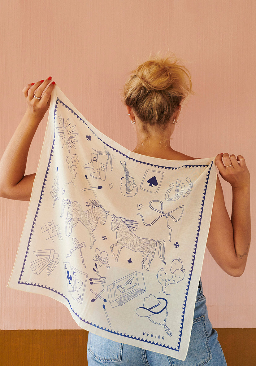 Bandana Polly Solo, Japan Blue, Habiba